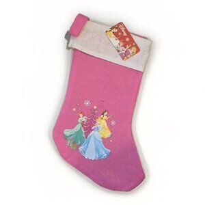 17"Christmas Stocking Disney Princess  Fairy Magical Pink Holiday Decor Girls
